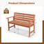 Banc d'extérieur en bois massif Carmino