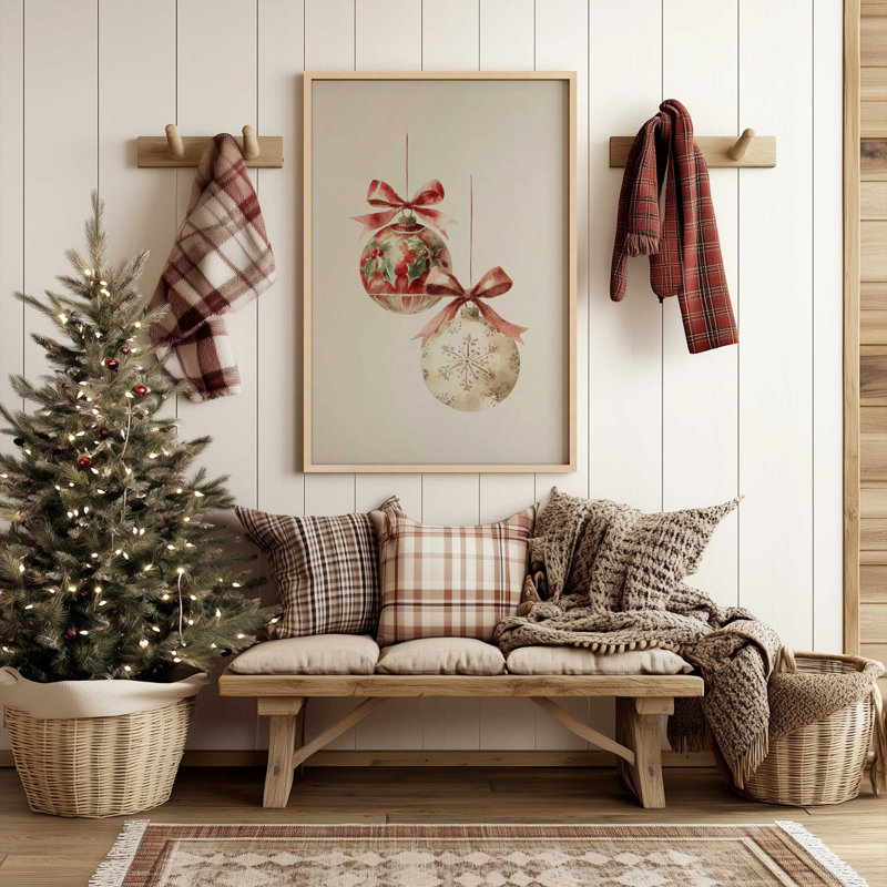 «Tied with Cheer», reproduction d'art, 24 po x 36 po, Noyer