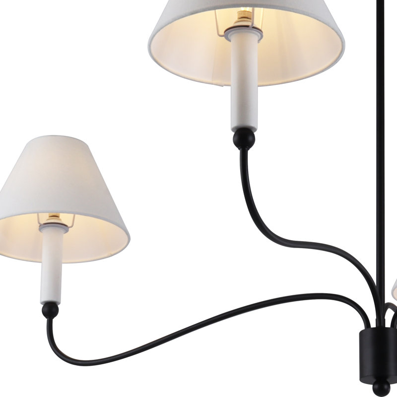 Iron 4-Light Chandelier, Noir mat
