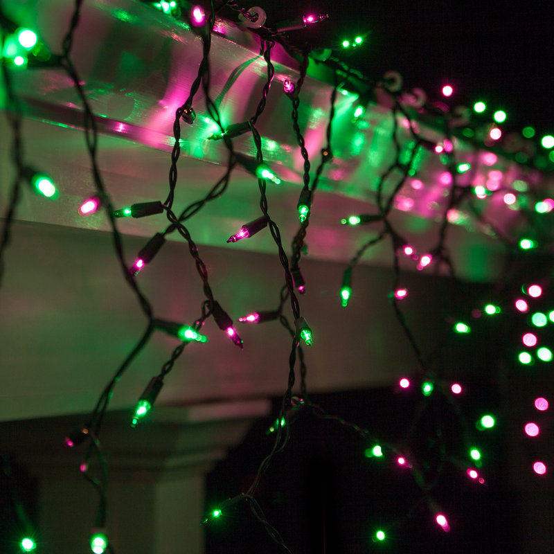 Halloween Icicle Lights, Purple/Green