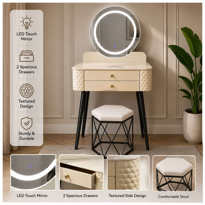 Dressing Table, Beige
