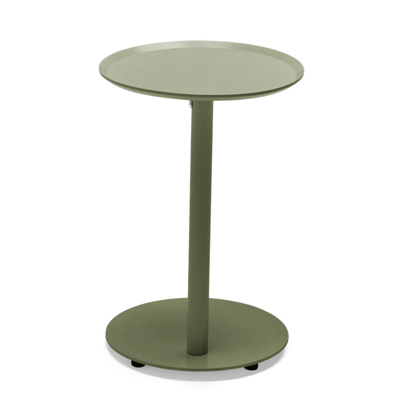 Terra Outdoor Circular Side Table, Olive