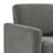 Modern Upholstered Dark Gray Square Swivel Armchair with Matel Base (Set of 2)-888415233