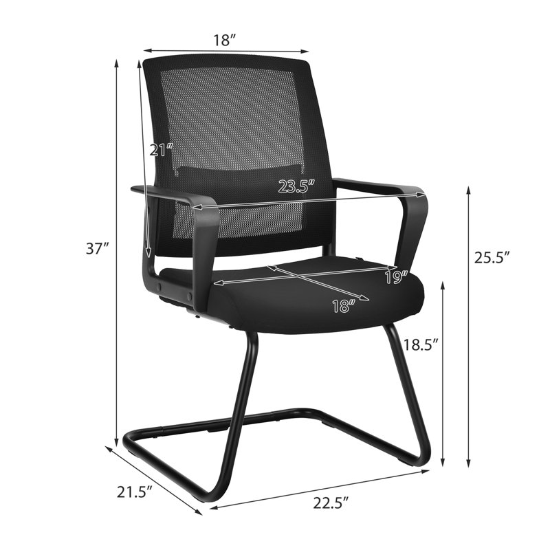 Chaise de salle d'attente empilable en filet avec structure en métal