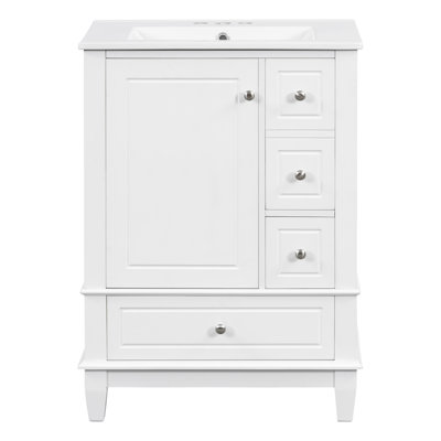 24" Bathroom Vanity With Ceramic Top