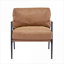 Chaise avec accoudoirs de 27,56 pouces avec coussins moelleux, accoudoirs en bois massif et structure en métal
