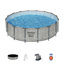 Steel Round Hard Sided Pool 122cm H x W x L , with Pump Included-78734842