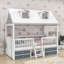 Lit mezzanine en bois avec 4 tiroirs et toit Milinocket-177759786-177759828