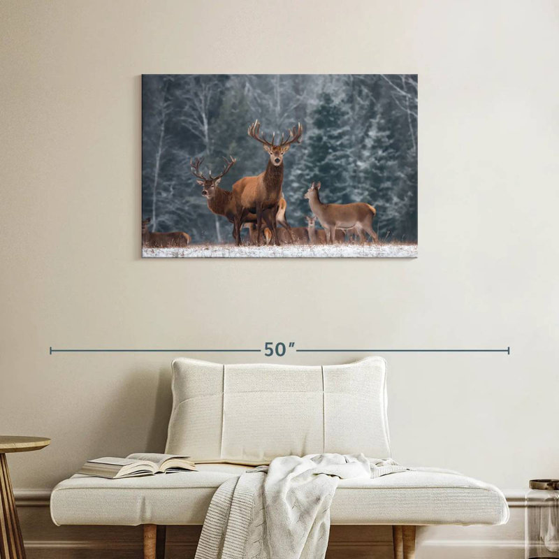 Cerf d'hiver Brampt, H 24 po x l 36 po