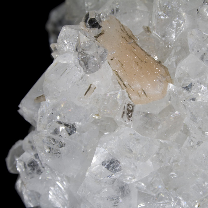 Apophyllite étincelante à 360 degrés avec Stilbite