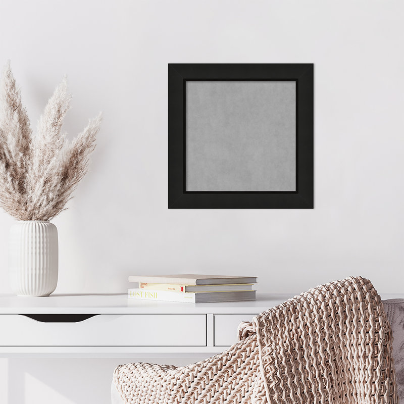 Tableau magnétique à cadre étroit noir minuit, H 15 po x l 15 po x P 1 po