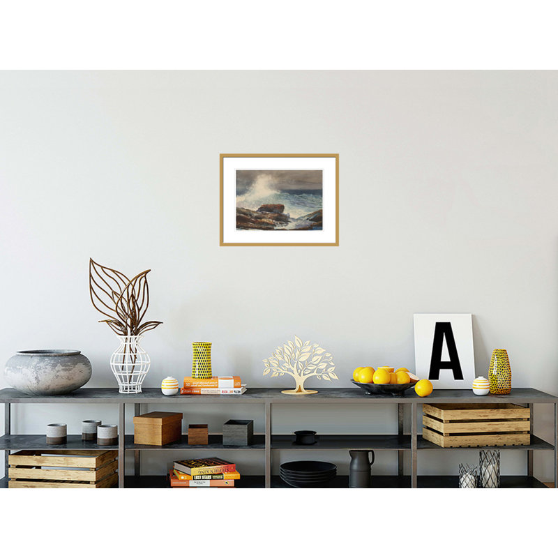 «Incoming Tide Scarboro Maine» par Winslow Homer, impression giclée encadrée, H 16,89 po x l 21,75 po