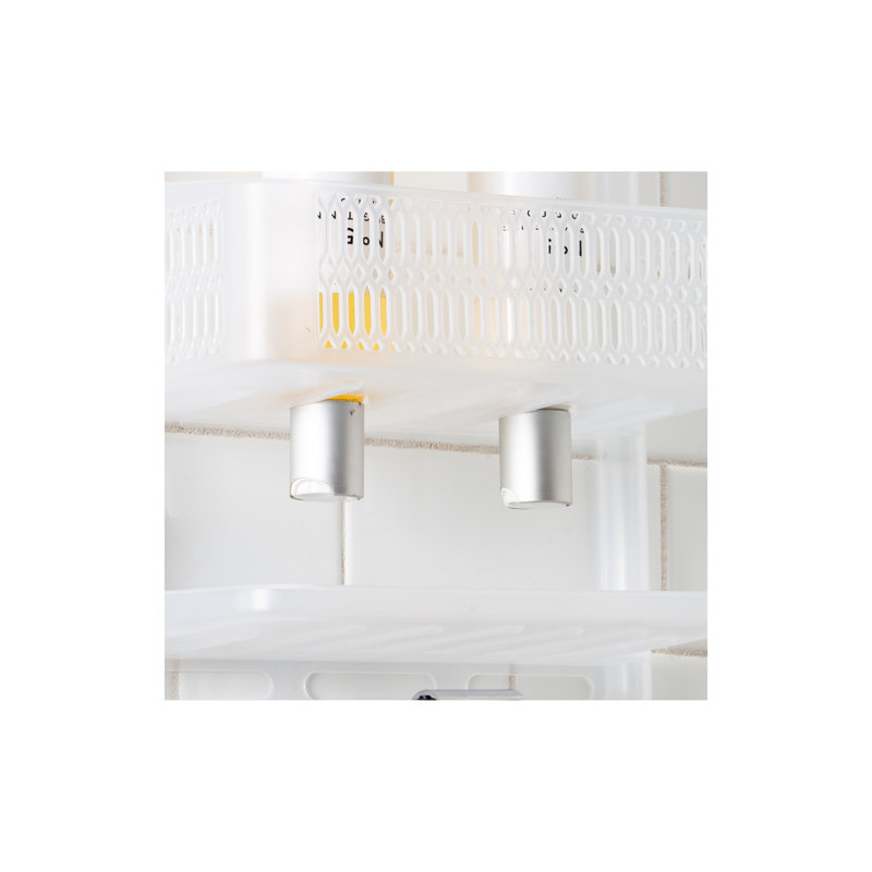 Frosted White Plastic Suction Mount Shower Caddy