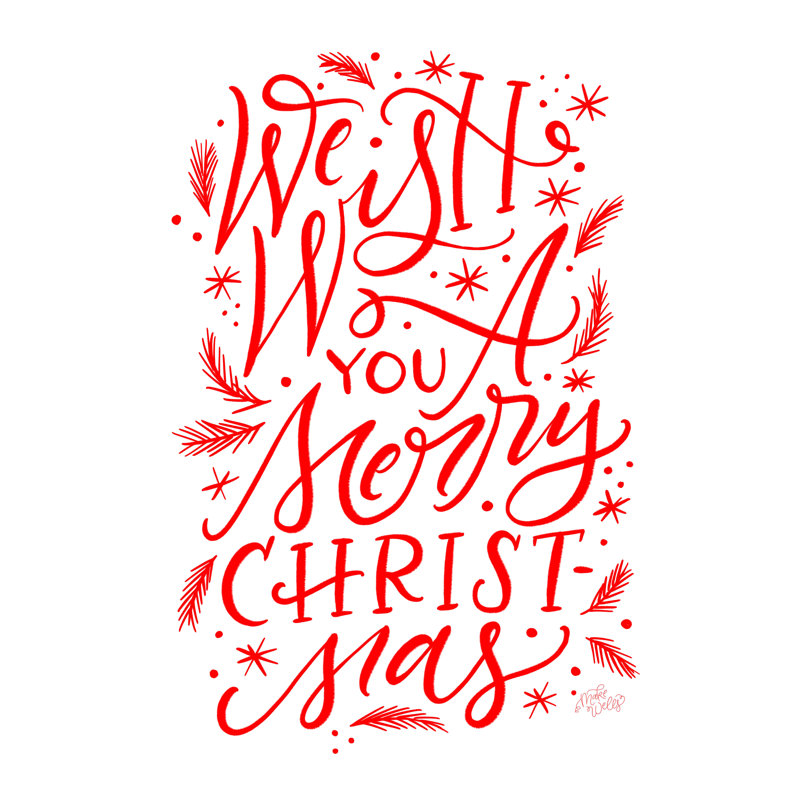 «Merry Christ-Mas» par MakeWells - impression sur toile tendue, H 30 po x l 20 po