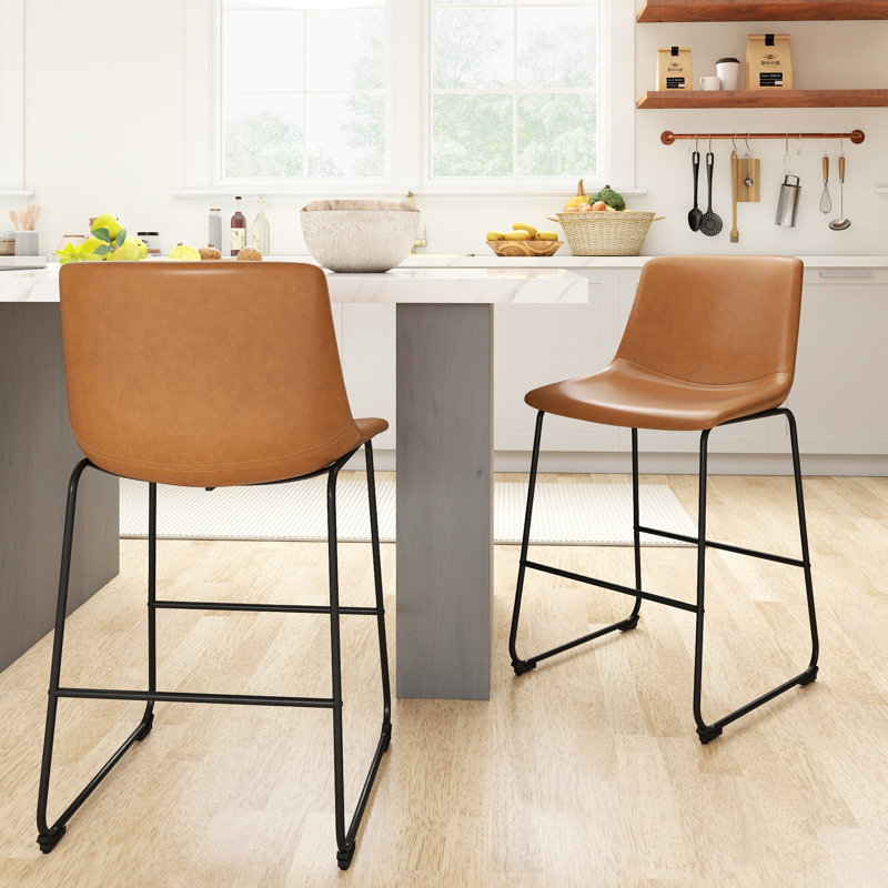 Tabouret de bar Hartin, Brun
