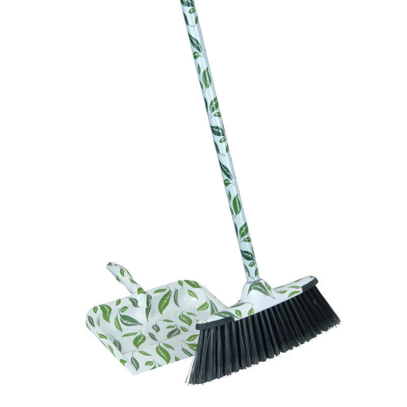 2-Piece Leaf Broom and Dustpan Set
