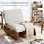 Fauteuil à bascule en bois massif recouvert de chenille avec siège et dossier rembourrés (lot de 2)-512610660