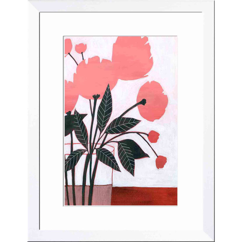 Flower Flower II par Grace Popp - peinture encadrée, H 48 po x l 32 po, Blanc
