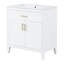 Meuble-lavabo de salle de bain avec comptoir de lavabo, portes doubles à fermeture en douceur et tiroir basculant-725124456