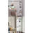 Tall Narrow 6-Tier Bookcase, 70.5 Inch Skinny Corner Shelf Slim Storage Cabinet for Small Spaces Bedroom Living Room Office White-1835249103