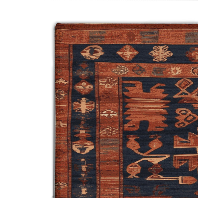 Tapis turc intérieur et extérieur brun, Rectangulaire 8 pi x 10 pi