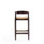 Tabouret de comptoir rembourré en bois Klismos-1260481786