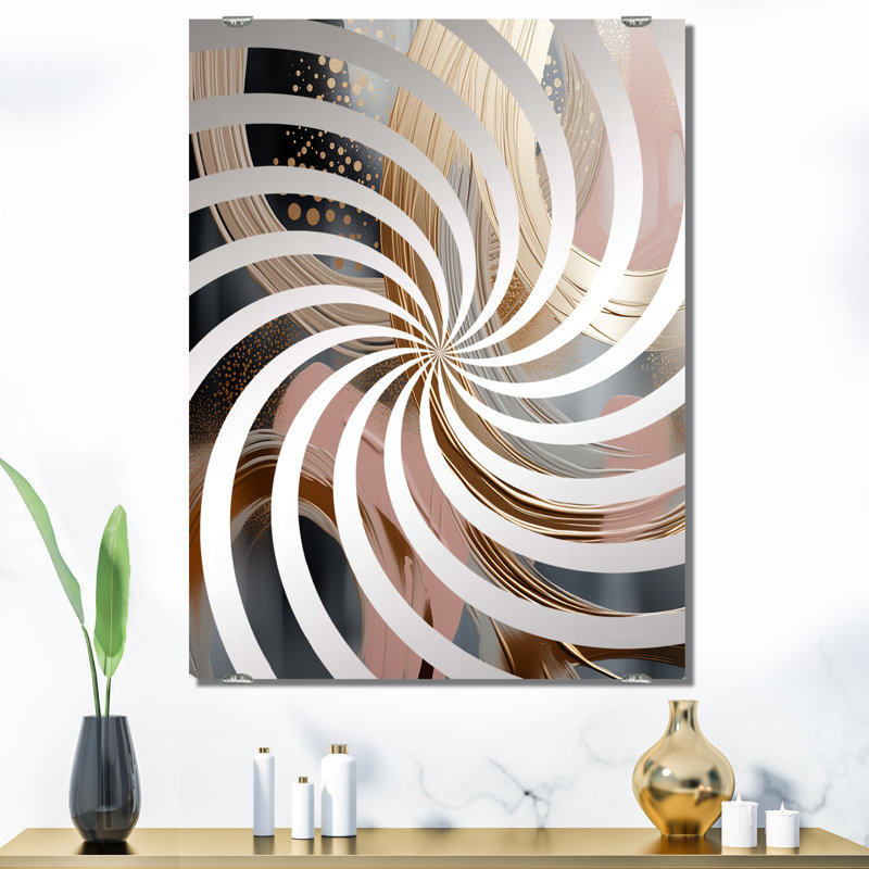 Fyfe - Décoration murale miroir formes abstraites, 40 po x 30 po