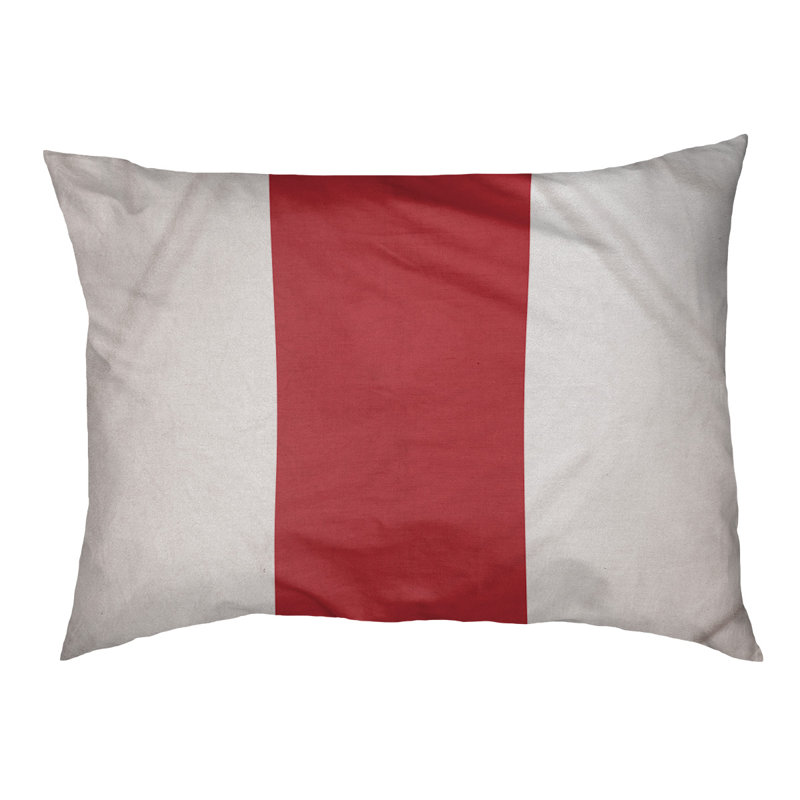 Coussin Detroit, Grand (l 40 po x P 30 po x H 14 po), Navy Blue/Red/Navy Blue