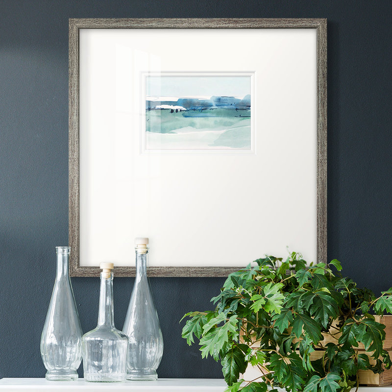«Ultramarine Vista Ipremium», reproduction encadrée, L 21 po x H 21 po, Cadre en papier gris