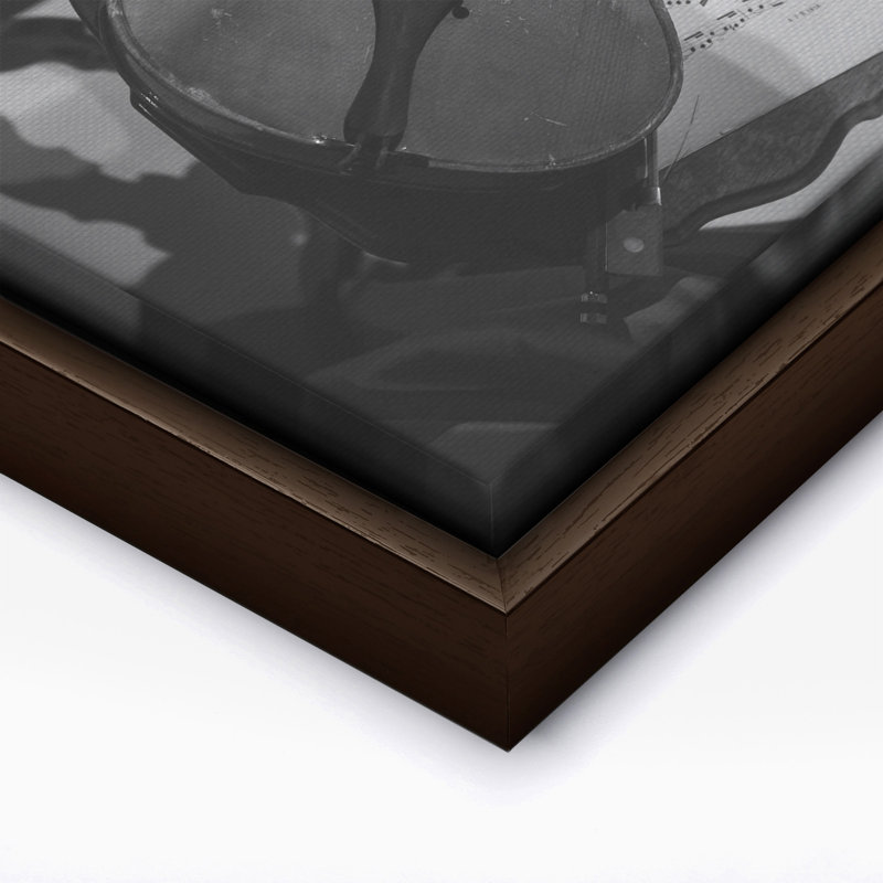 Photographie de violon, Canvas, 16"H x 20"W, Brown Framed