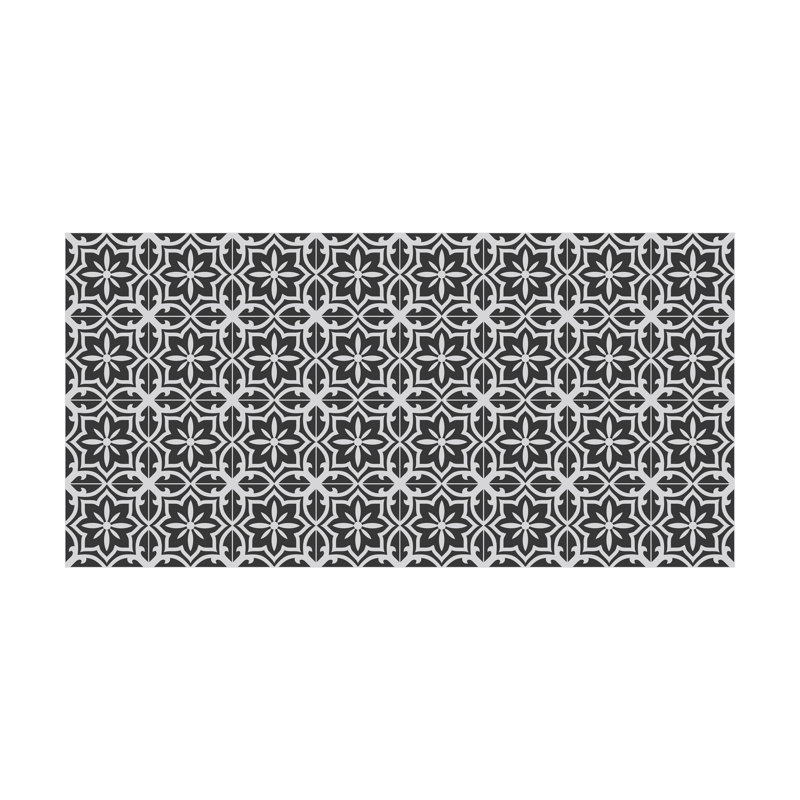 Rogich 122 x 60 cm PVC Patterned Tile in Dark Grey