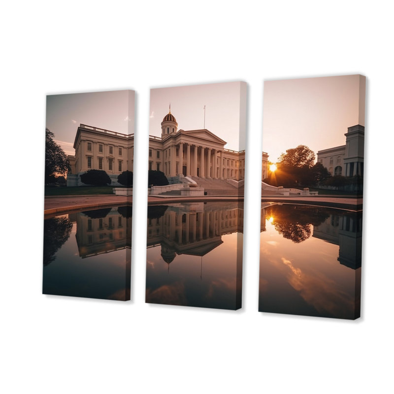 «Virgina Architectural Heritage II», reproduction sur toile 3 pièces, H 40 po x l 60 po x P 1 po