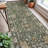 Washable Hallway Runner Rug - Kitchen Rugs Ultra Soft Entryway Rug Runner Vintage Floral Floor Mat Non-Slip Low Pile Indoor Farmhouse Carpet for Bathroom Living Room Bedroom (Green)-1470369570