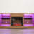58" Television Table With Electric Fireplace, 3D Flame, Led Lights, , Fits 32-62" Tvs, Oak Modern Tv Stand Fire, Charging, 58''W For 32 - 62" Color-437440760