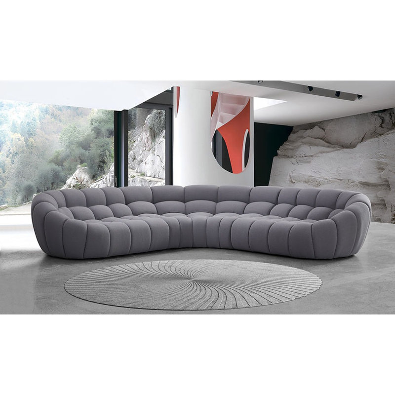 Canapé modulaire surdimensionné à bulles MI-2126B, Polyester gris
