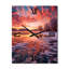 Horloge murale moderne «Exquis Sunshine Over Icy Winter Lake II»-1755313899