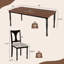 Ensemble de table de salle à manger 7 pièces, table de salle à manger en bois extensible de 60 à 78 pouces avec rallonge amovible, ensemble de table de cuisine avec 6 chaises d'appoint rembourrées, ensemble de table de salle à manger pour 6 personnes-1627863808-1627863870