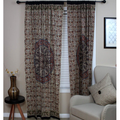 100% Cotton Semi Sheer Curtain Single Panel