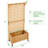 Handmade 72″ H × 35.5″ W Fir Wood Planter Box with Trellis and Wheels-1319895567