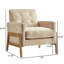 Fauteuil d'appoint à dossier capitonné Matson-857057011