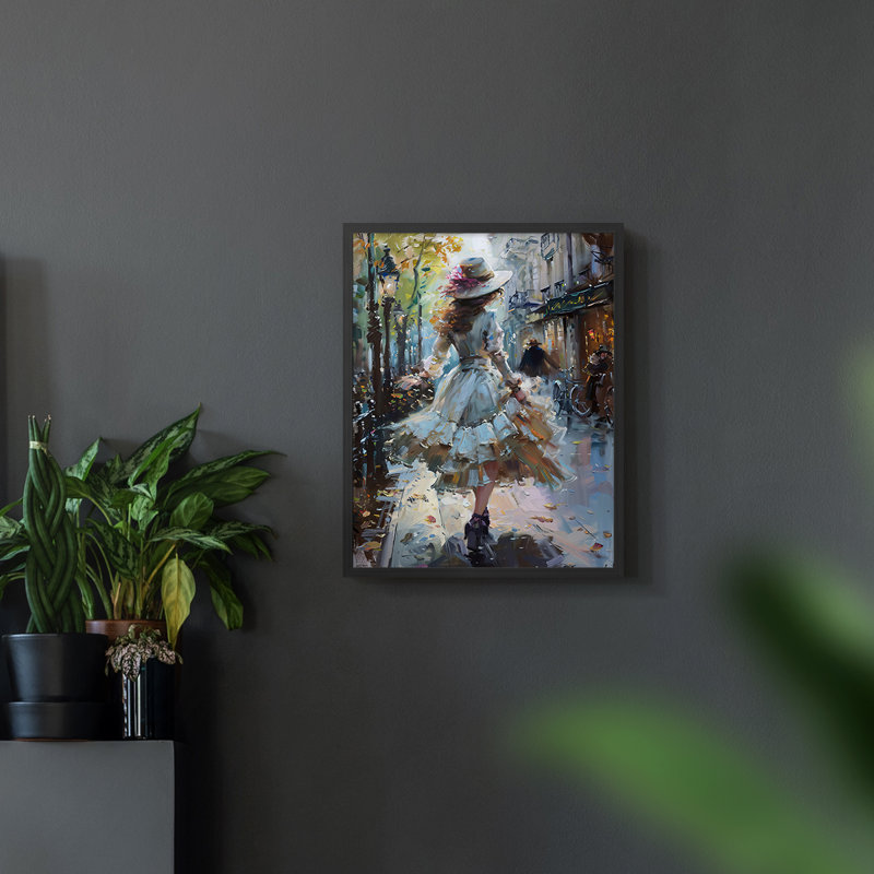 «WOMEN-CLX III», reproduction d'art encadrée - prêt à accrocher, Noir, H 10 po x l 8 po