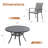 Patio Dining Set with 47.2" Round Dining Table and 6 Padded Textilene Dining Chairs-2022172914