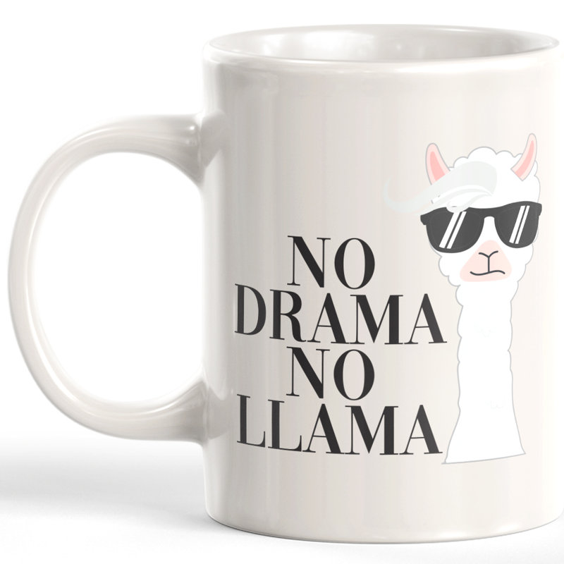 Tasse à café No Drama no llama, 11 oz, Plastique