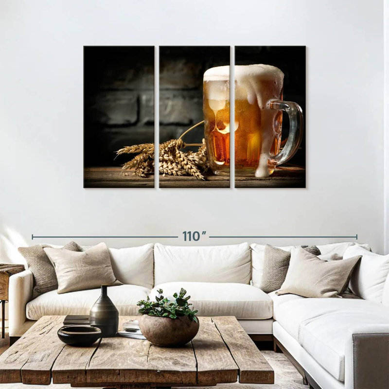 Yarlin Foamy Beer, 48" H x 74" W