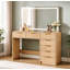 Dressing table with mirror and light -7 drawers and storage rack, built-in power socket, 3 colour modes and adjustable brightness, bedroom makeup dressing table-139023110