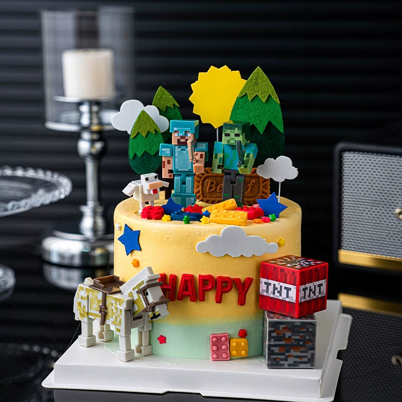 Ensemble de décoration de gâteau Pixel, 18 pièces Pixel