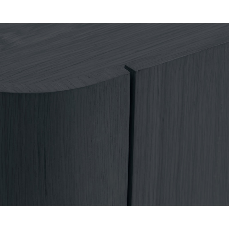 Atlas 71'' Black Wood Minimalist Sideboard
