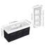 Meuble-lavabo mural 48 po avec lavabo et support de rangement, lavabo en résine à rebords épais, ensemble KD