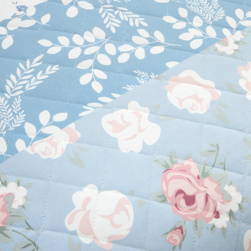Ensemble de courtepointe réversible en coton Lush Decor, Courtepointe double + 2 taies décoratives standar