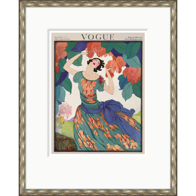 Vogue Cover, Spring Fabrics, Helen Dryden, February 1, 1921 Framed Print